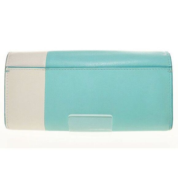 Tiffany & Co Tiffany & CO Continental Flap Bicolor Wallet Long Wallet Leather - Picture 2 of 9